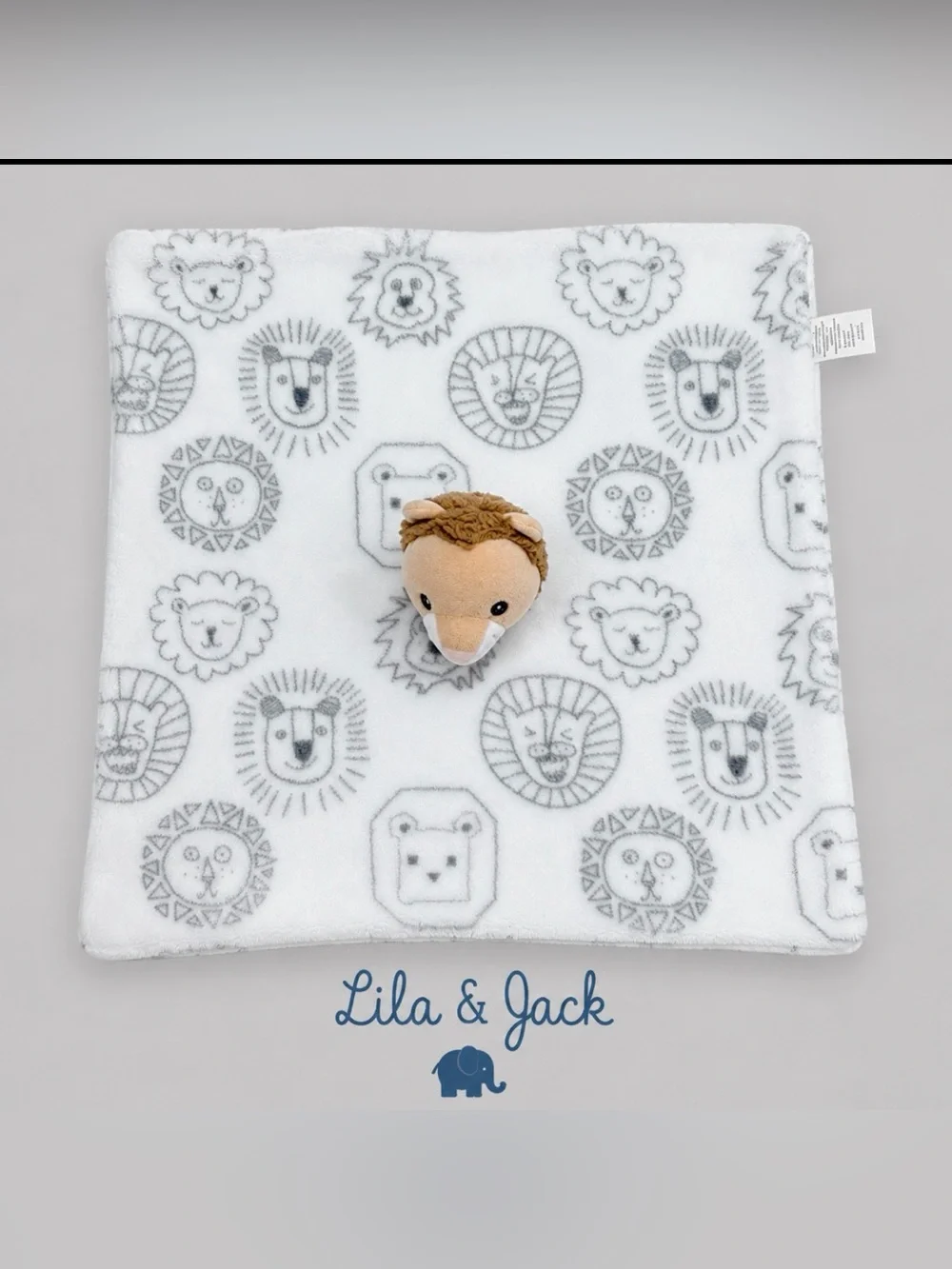 Lila & Jack Lion Lovey Security Blanket Plush Baby Safari Animals Fleece Nursery